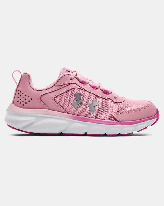 Girls' Grade School UA Assert 9 Running Shoes, Pink, pdpMainDesktop image number 0